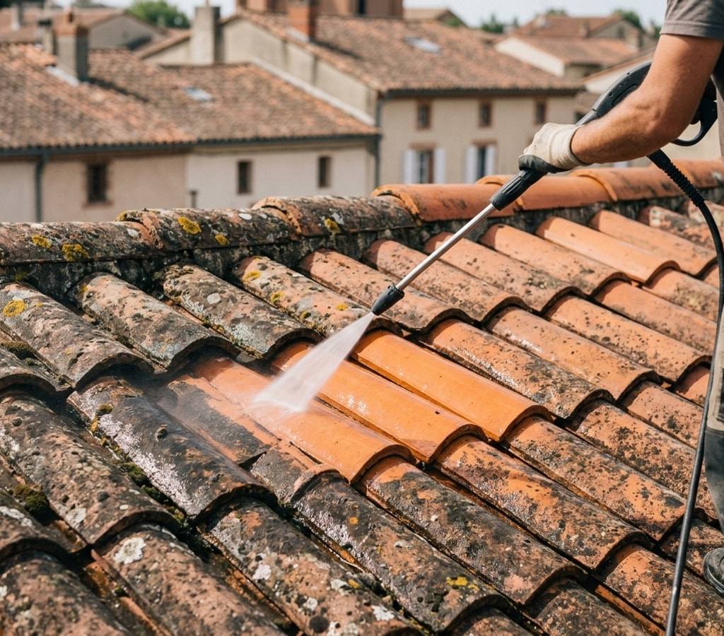 Toit propre après intervention DV Nettoyage Toiture Albi